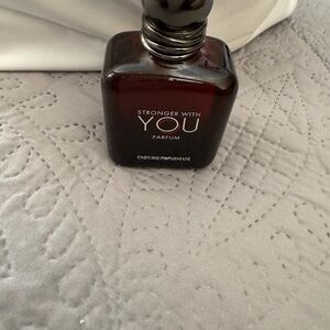 Emporio Armani You Parfum Bottle in Deep Amber and Black Accents Cologne